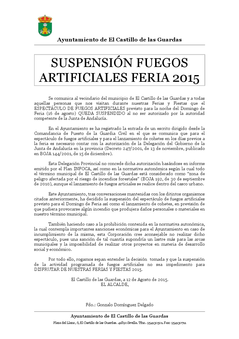 BANDO SUSPENSION FUEGOS ARTIFICIALES FERIA 2015