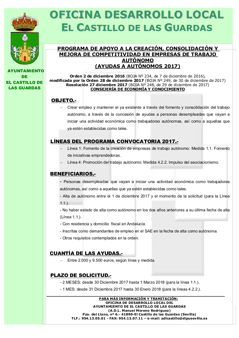 CARTEL AYUDAS AUTONOMOS 2017