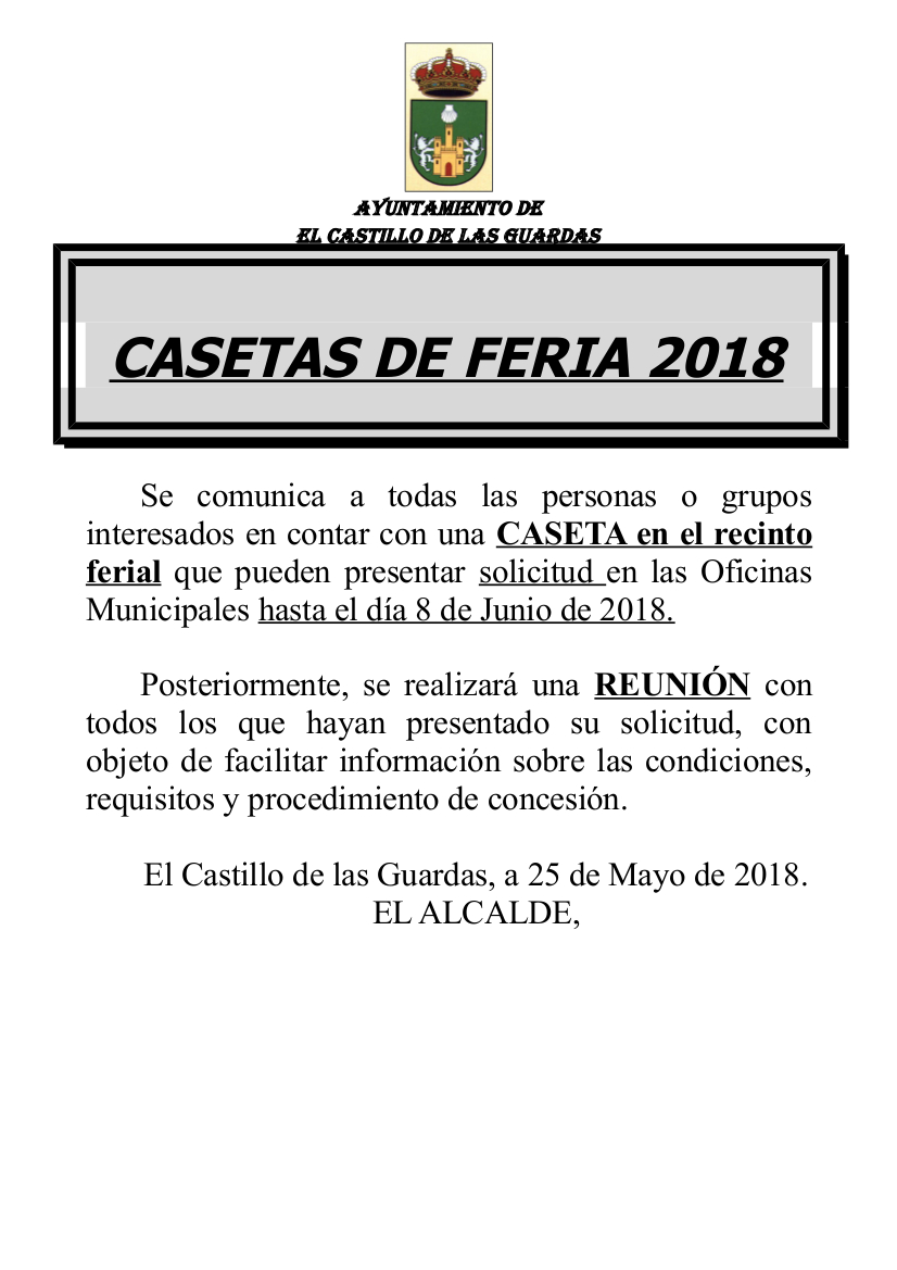 cartel casetas de feria 2018