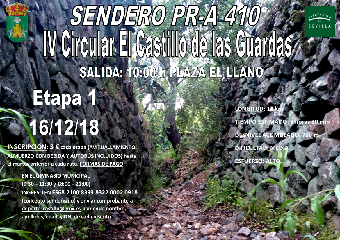 cartel sendero NUEVA FECHA